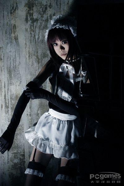 《我的主人》黑色万圣节版女仆装cosplay图吸引你的眼球